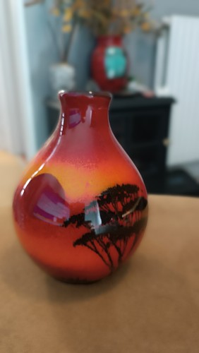 Poole pottery red african - poole,